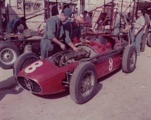 Red Maserati which won the race at Pescara, Italy