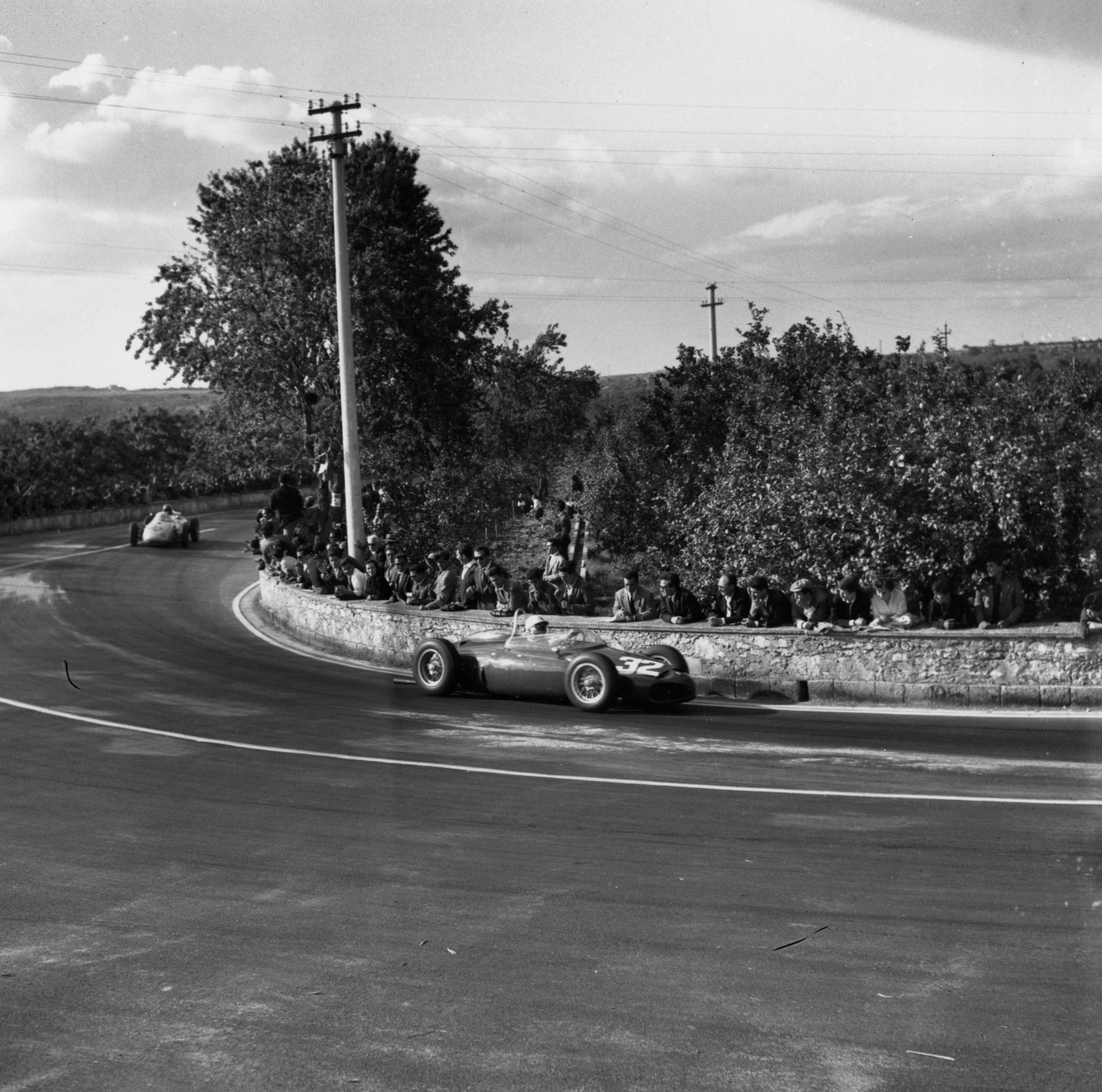 Giancarlo Baghetti of Italy in a new rear-engined Ferrari car