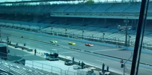 Larry Kessler makes a pass at the 2014 SVRA Brickyard International